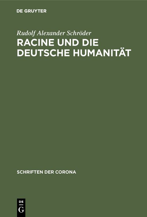 Produktbild: Racine und die deutsche Humanit&auml;t
