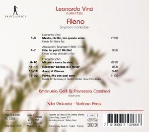 Produktbild: Leonardo Vinci: Fileno: Soprano Cantatas
