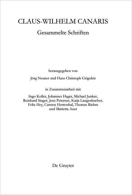 Produktbild: Claus-Wilhelm Canaris, Gesammelte Schriften