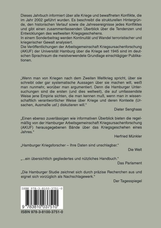 Produktbild: Das Kriegsgeschehen 2002