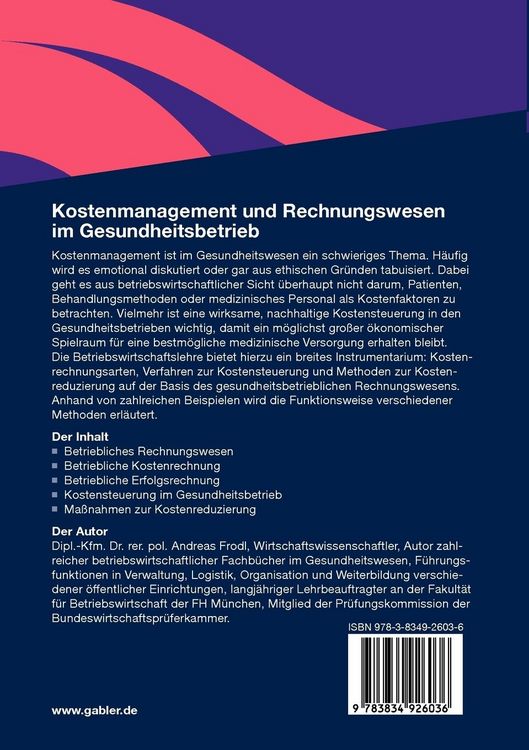 Produktbild: Kostenmanagement und Rechnungswesen im Gesundheitsbetrieb