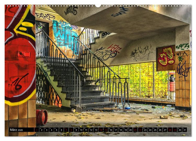 Produktbild: Lost Places Graffiti (Wandkalender 2026 DIN A2 quer), CALVENDO Monatskalender