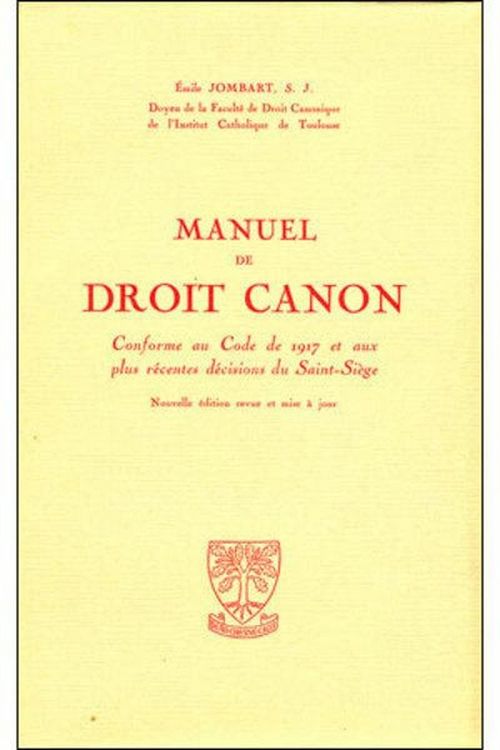 Produktbild: Manuel de Droit Canon; Conforme au Code de 1917 et aux Plus Recentes