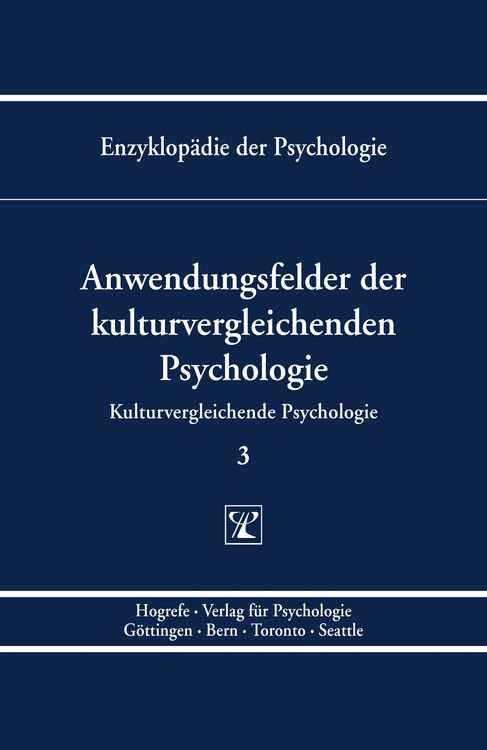 Produktbild: Anwendungsfelder der kulturvergleichenden Psychologie