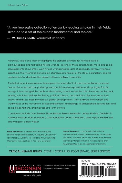 Produktbild: Historical Justice and Memory