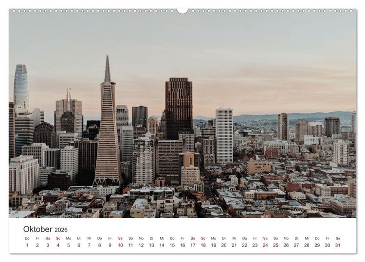 Produktbild: San Francisco - Die Heimat der Golden Gate Bridge. (hochwertiger Premium Wandkalender 2026 DIN A2 quer), Kunstdruck in Hochglanz