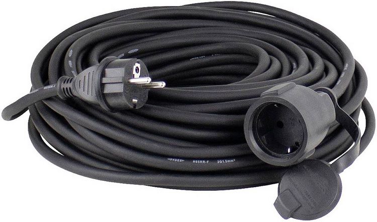Produktbild: AS Schwabe 60305 Strom Verl&auml;ngerungskabel Schwarz 5.00m H05RR-F 3G 1,5mm&sup2;