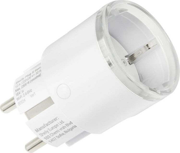 Produktbild: Shelly Plug S Gen3 White Steckdose Bluetooth, Wi-Fi