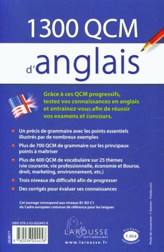 Produktbild: 1300 QCM d'anglais