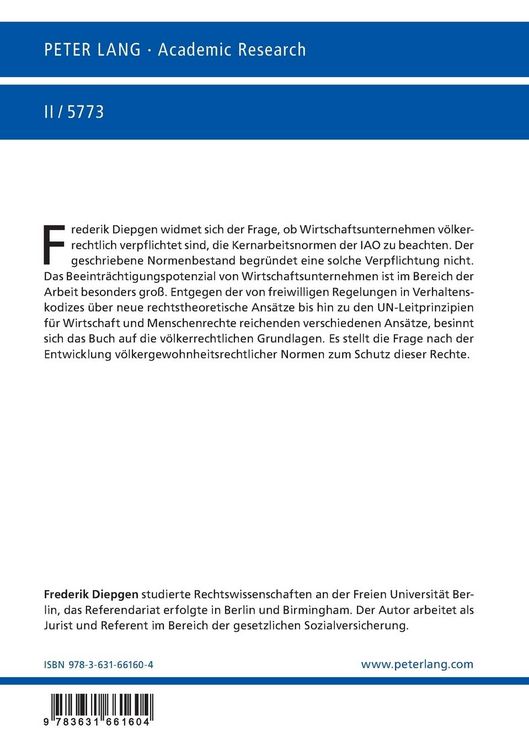 Produktbild: Verpflichtungen wirtschaftlicher Akteure zur Beachtung der Kernarbeitsrechte der Internationalen Arbeitsorganisation
