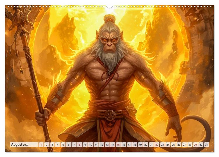 Produktbild: Sun Wukong - Die Reise des Affenk&ouml;nigs (Wandkalender 2027 DIN A2 quer), CALVENDO Monatskalender