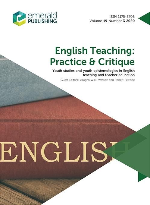 Produktbild: Youth studies and youth epistemologies in English teaching and teacher education