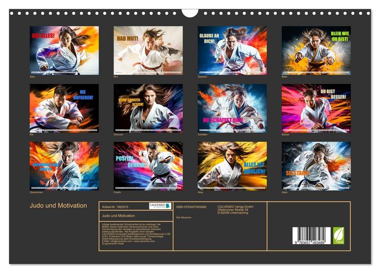 Produktbild: Judo und Motivation (Wandkalender 2026 DIN A3 quer), CALVENDO Monatskalender