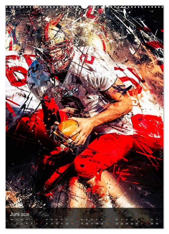 Produktbild: American Football - einfach faszinierend (hochwertiger Premium Wandkalender 2026 DIN A2 hoch), Kunstdruck in Hochglanz