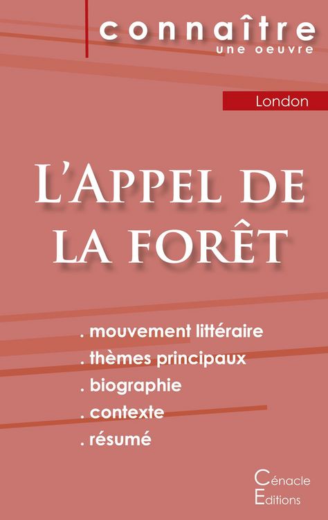Produktbild: Fiche de lecture L'Appel de la for&ecirc;t de Jack London (analyse litt&eacute;raire de r&eacute;f&eacute;rence et r&eacute;sum&eacute; complet)