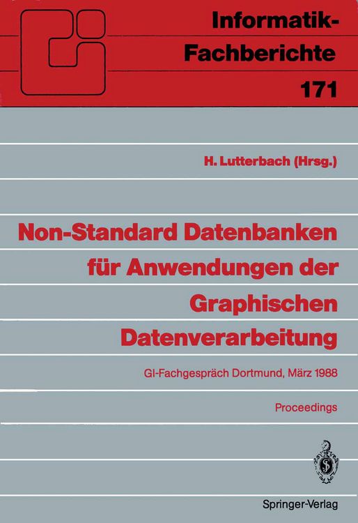 Produktbild: Non-Standard Datenbanken f&uuml;r Anwendungen der Graphischen Datenverarbeitung