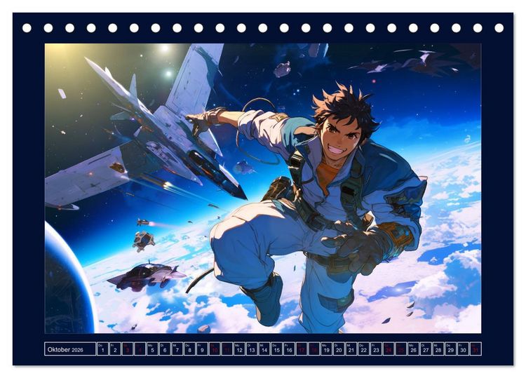Produktbild: Interstellare Helden (Tischkalender 2026 DIN A5 quer), CALVENDO Monatskalender