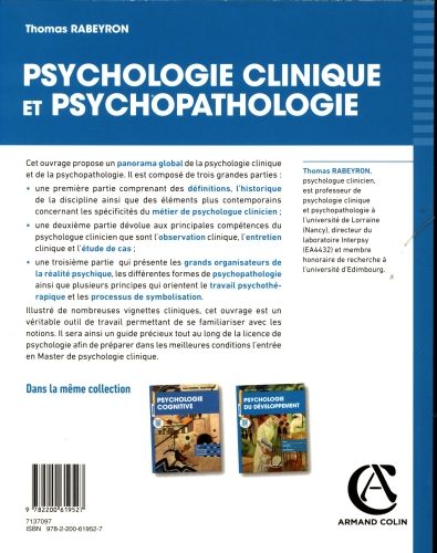 Produktbild: Psychologie clinique et psychopathologie