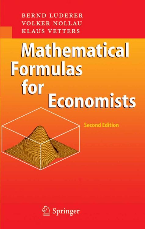 Produktbild: Mathematical Formulas for Economists
