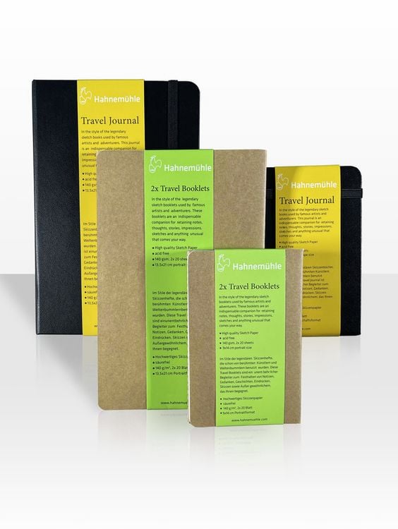 Produktbild: Hahnem&uuml;hle Papier Travel Booklets, 9 x 14 cm Hochformat, 140 g/m&sup2;