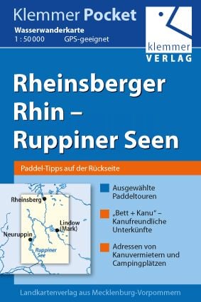 Produktbild: Klemmer Pocket Wasserwanderkarte Rheinsberger Rhin &ndash; Ruppiner Seen