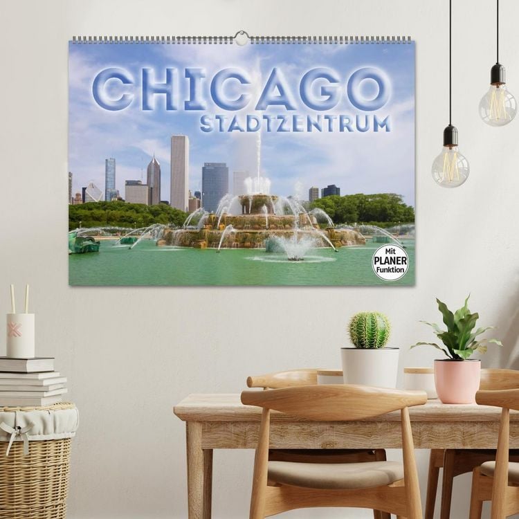 Produktbild: CHICAGO Stadtzentrum (Wandkalender 2026 DIN A2 quer), CALVENDO Monatskalender
