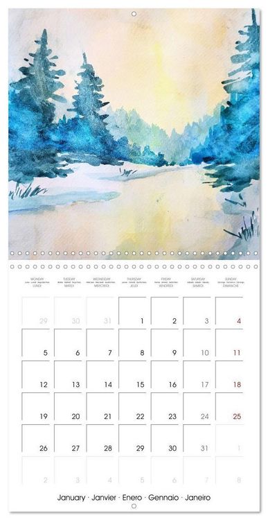 Produktbild: Winter paintings (Wall Calendar 2026 12 &times; 12 Inch) CALVENDO 12 Month Wall Calendar