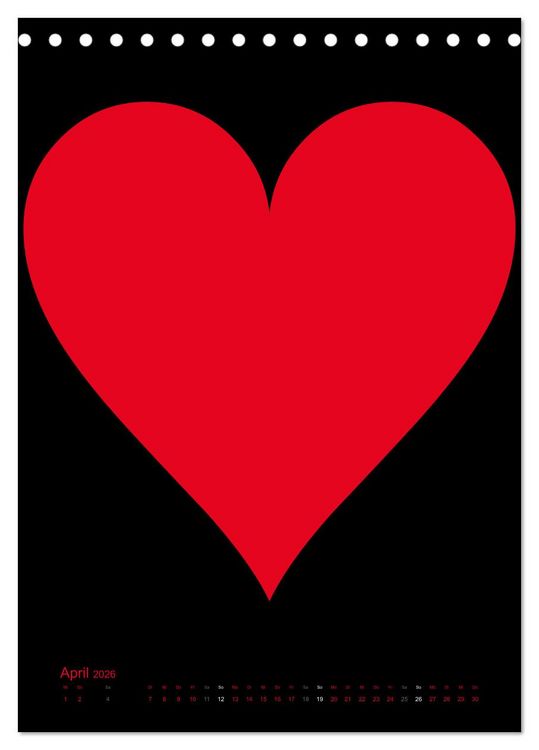Produktbild: Foto- und Bastelkalender "LIEBE" in der Farbe Schwarz (Tischkalender 2026 DIN A5 hoch), CALVENDO Monatskalender