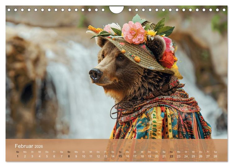 Produktbild: Waldtiere mit Stil. Tierische Trendsetter in der Natur (Wandkalender 2026 DIN A4 quer), CALVENDO Monatskalender