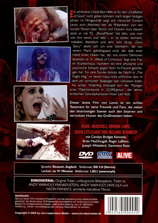 Produktbild: Herschell Gordon Lewis' BloodMania