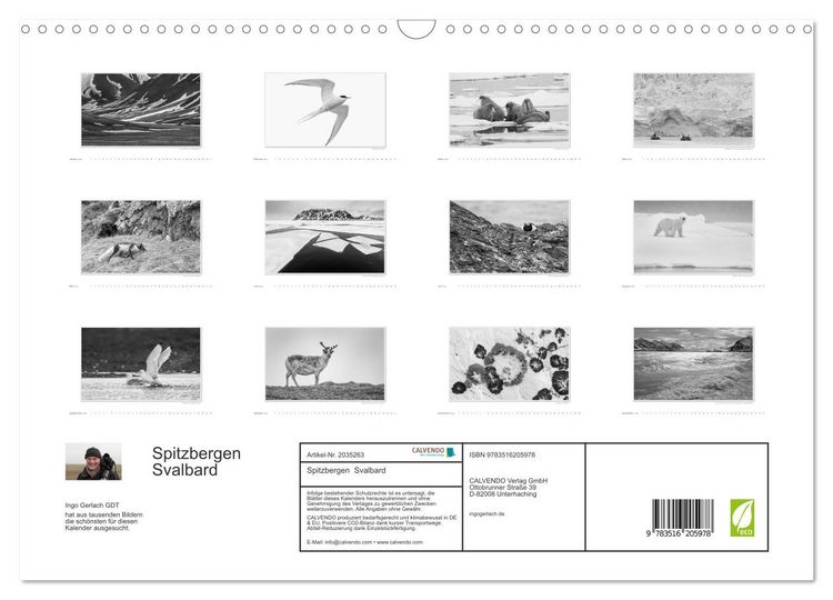 Produktbild: Spitzbergen Svalbard (Wandkalender 2026 DIN A3 quer), CALVENDO Monatskalender