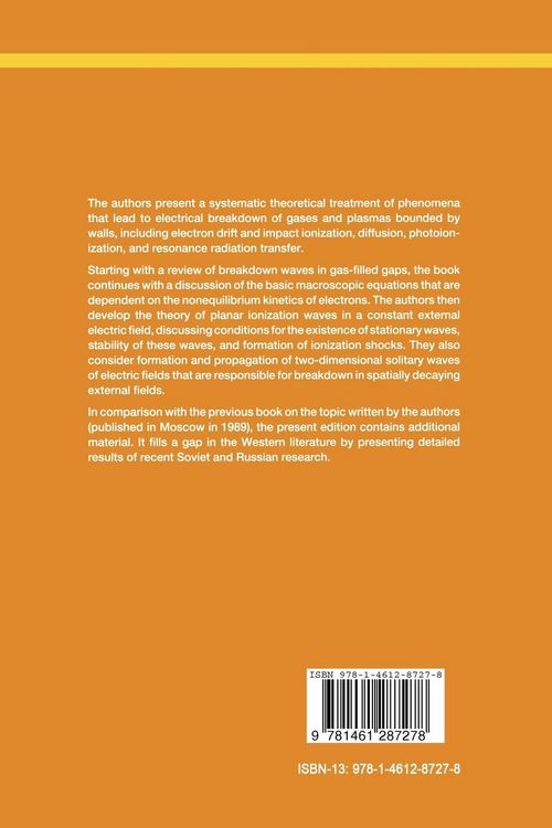 Produktbild: Ionization Waves in Electrical Breakdown of Gases