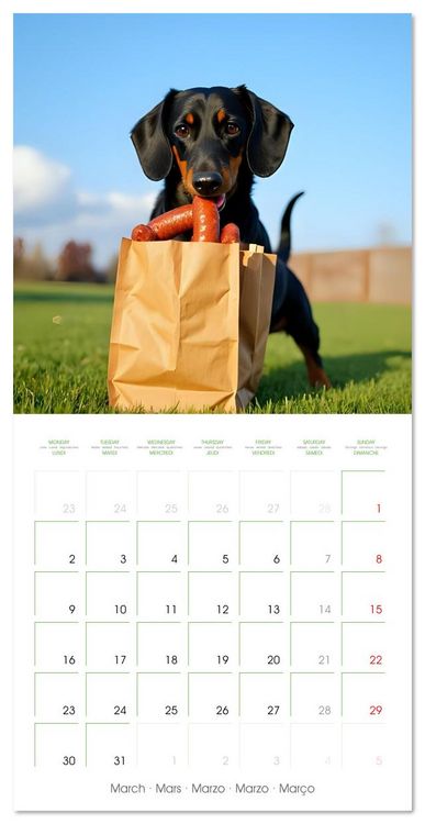 Produktbild: Dachshunds - lovely little dogs (Wall Calendar 2026 12 &times; 12 Inch) CALVENDO 12 Month Wall Calendar