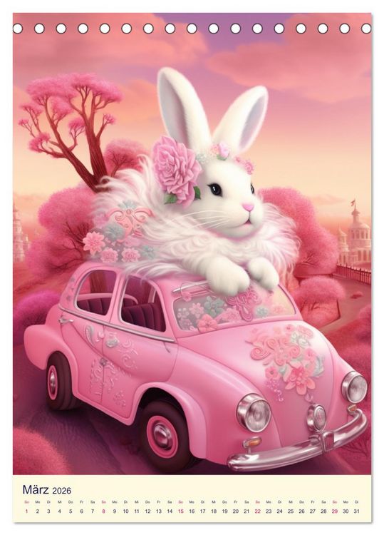 Produktbild: Rosa Traumland. Zauberhafte Wunderwelt (Tischkalender 2026 DIN A5 hoch), CALVENDO Monatskalender