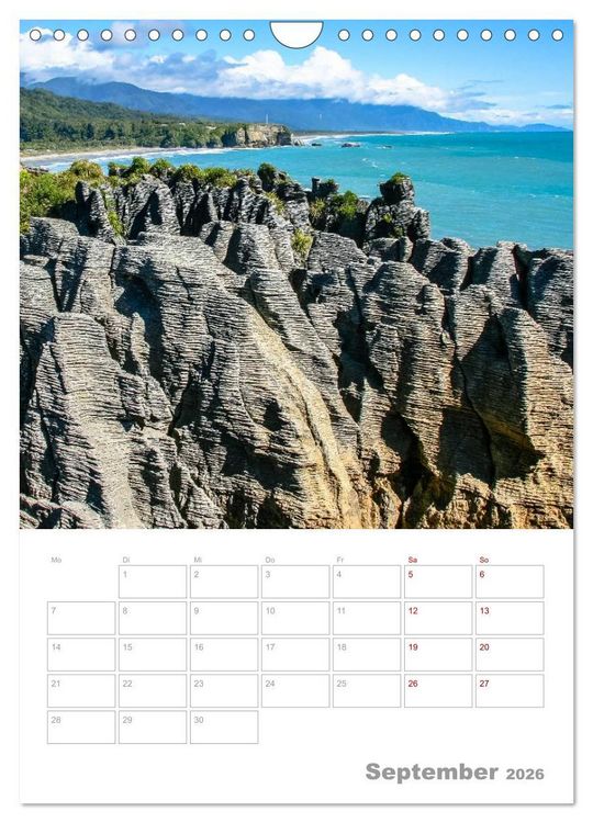 Produktbild: Kalenderplaner g'day Neuseeland 2026 (Wandkalender 2026 DIN A4 hoch), CALVENDO Monatskalender