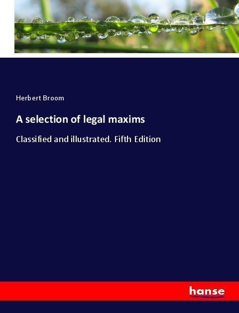 Produktbild: A selection of legal maxims