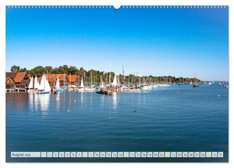 Produktbild: Vom Schiff aus gesehen - Mit dem Dampfer auf dem Ammersee (hochwertiger Premium Wandkalender 2026 DIN A2 quer), Kunstdruck in Hochglanz