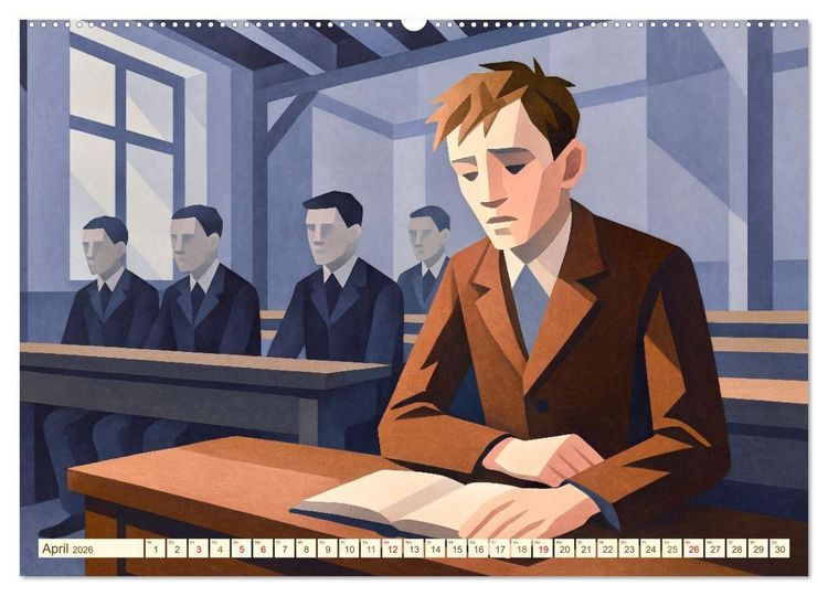 Produktbild: Hermann Hesse. Sein Leben, seine Werke (hochwertiger Premium Wandkalender 2026 DIN A2 quer), Kunstdruck in Hochglanz