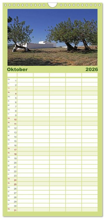 Produktbild: Familienplaner 2026 - Zauberhaftes Ibiza mit 5 Spalten (Wandkalender, 21 x 45 cm) CALVENDO