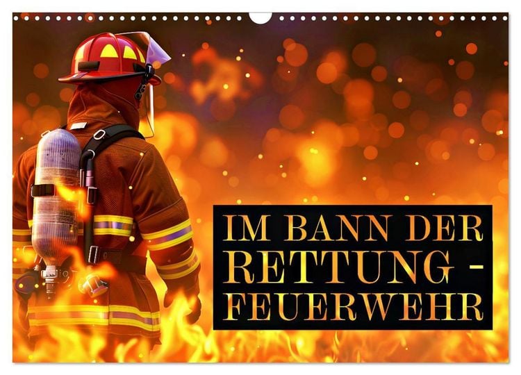 Produktbild: Im Bann der Rettung - Feuerwehr (Wandkalender 2026 DIN A3 quer), CALVENDO Monatskalender