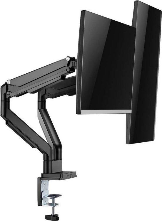 Produktbild: Digitus Monitor-Tischhalterung DA-90395 2 Display(s) 38,1 cm (15") - 81,3 cm (32") Schwarz Drehbar, H&ouml;henverstellbar, Neigbar, Rotierbar, Schwenkbar