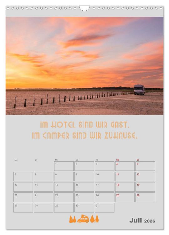 Produktbild: Caravaning - Camping auf vier R&auml;dern (Wandkalender 2026 DIN A3 hoch), CALVENDO Monatskalender