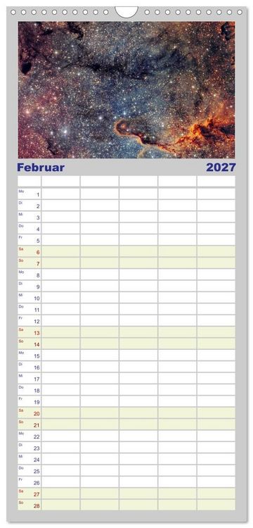 Produktbild: Familienplaner 2027 - Deepsky 2027 mit 5 Spalten (Wandkalender, 21 x 45 cm) CALVENDO