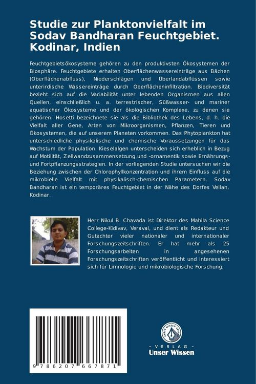 Produktbild: Studie zur Planktonvielfalt im Sodav Bandharan Feuchtgebiet. Kodinar, Indien