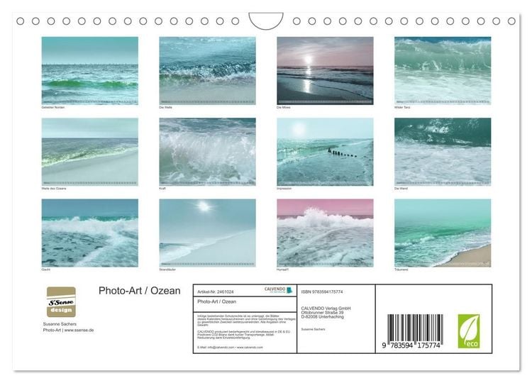 Produktbild: Photo-Art / Ozean (Wandkalender 2027 DIN A4 quer), CALVENDO Monatskalender
