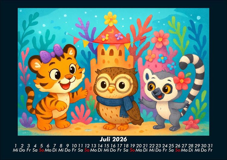 Produktbild: Tina, Ollie & Lulu - Unterwasserwelten 2026 Fotokalender DIN A5