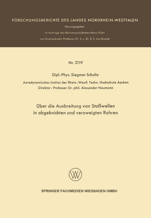 Produktbild: &Uuml;ber die Ausbreitung von Sto&szlig;wellen in abgeknickten und verzweigten Rohren
