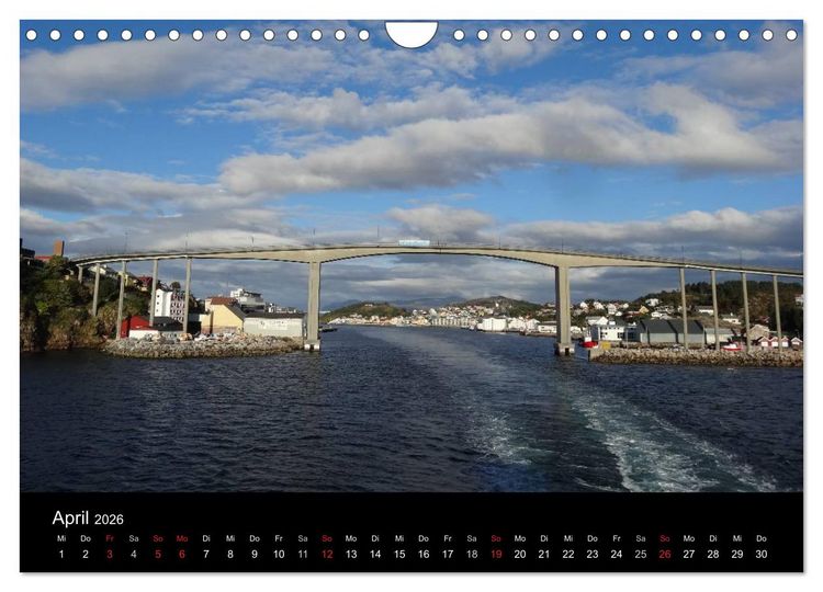 Produktbild: Impressionen von Norwegen entlang der Hurtigruten (Wandkalender 2026 DIN A4 quer), CALVENDO Monatskalender