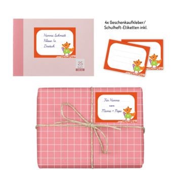 Produktbild: Geschenkpapier-Set f&uuml;r Kinder, Einschulung (f&uuml;r M&auml;dchen)