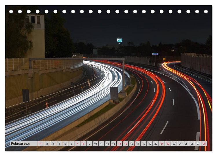 Produktbild: Es wird Nacht in Duisburg (Tischkalender 2026 DIN A5 quer), CALVENDO Monatskalender